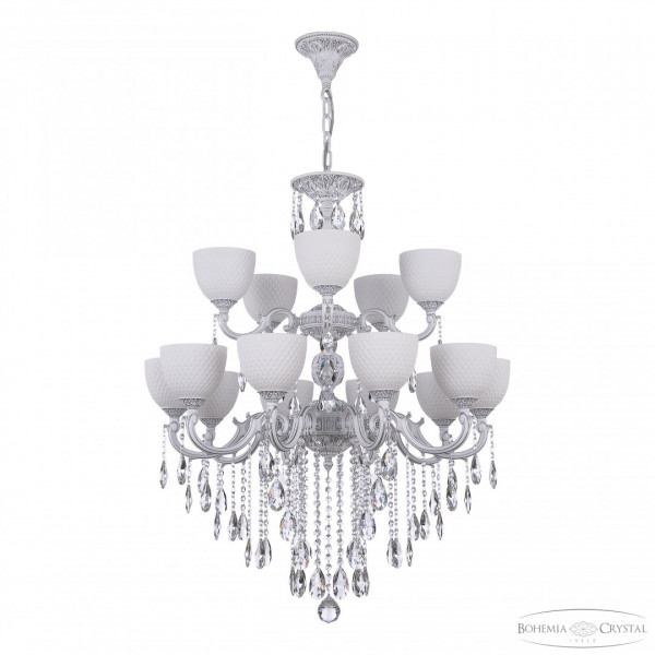 Люстра с хрустальными подвесками AL78101/10+5/250/2D B WMN P1 U Wave Bohemia Ivele Crystal