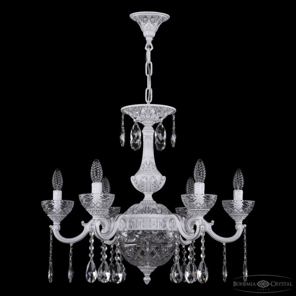 Люстра с хрустальными подвесками AL78101P/6/175 A WMN P Clear/M-1F Bohemia Ivele Crystal