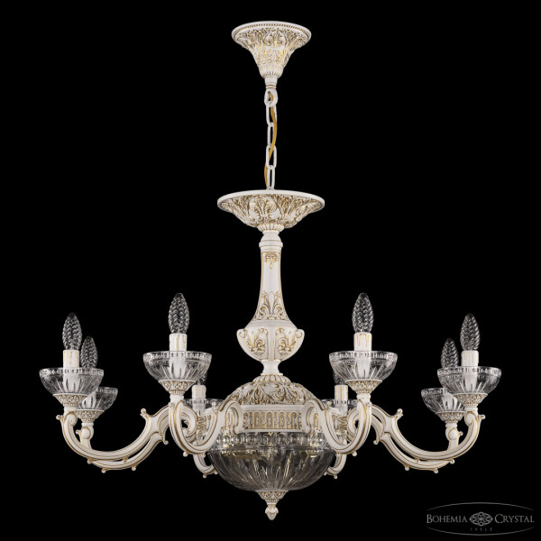 Люстра с хрустальными плафонами AL78101P/8/250 WMG P Clear/M-1G Bohemia Ivele Crystal
