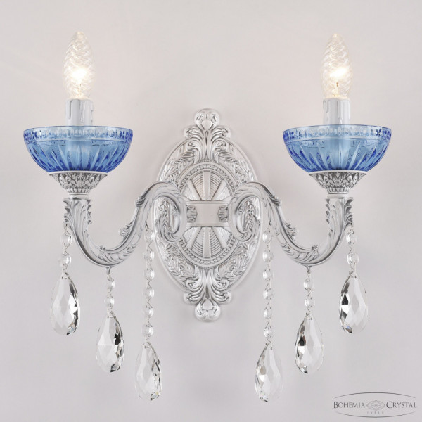 Бра хрустальные AL7901B10/2/175 B WMN P Aquamarine/M-1G Bohemia Ivele Crystal
