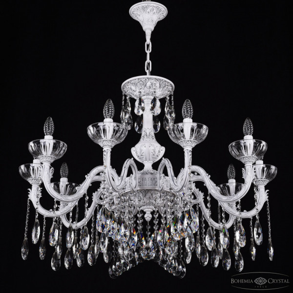 Люстра с хрустальными подвесками AL79101/10/300 A WMN P Clear/M-1H Bohemia Ivele Crystal