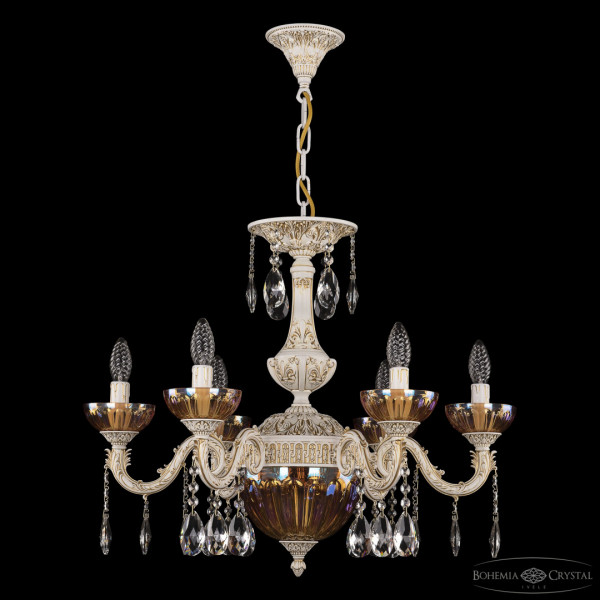 Люстра с хрустальными подвесками AL79101P/6/175 A WMG P Shampan/M-1H Bohemia Ivele Crystal