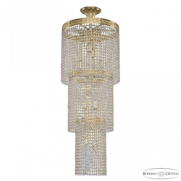 Люстра каскад хрустальная 83301/40IV-100 G Bohemia Ivele Crystal