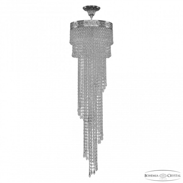 Люстра спираль хрустальная 83111/30IV-100 Ni Bohemia Ivele Crystal